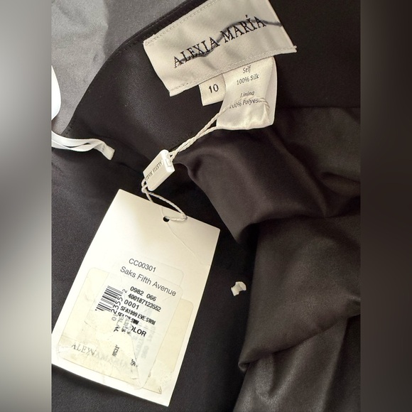 Alexia María Black High-Waist Overskirt Size 10 - Picture 7 of 7